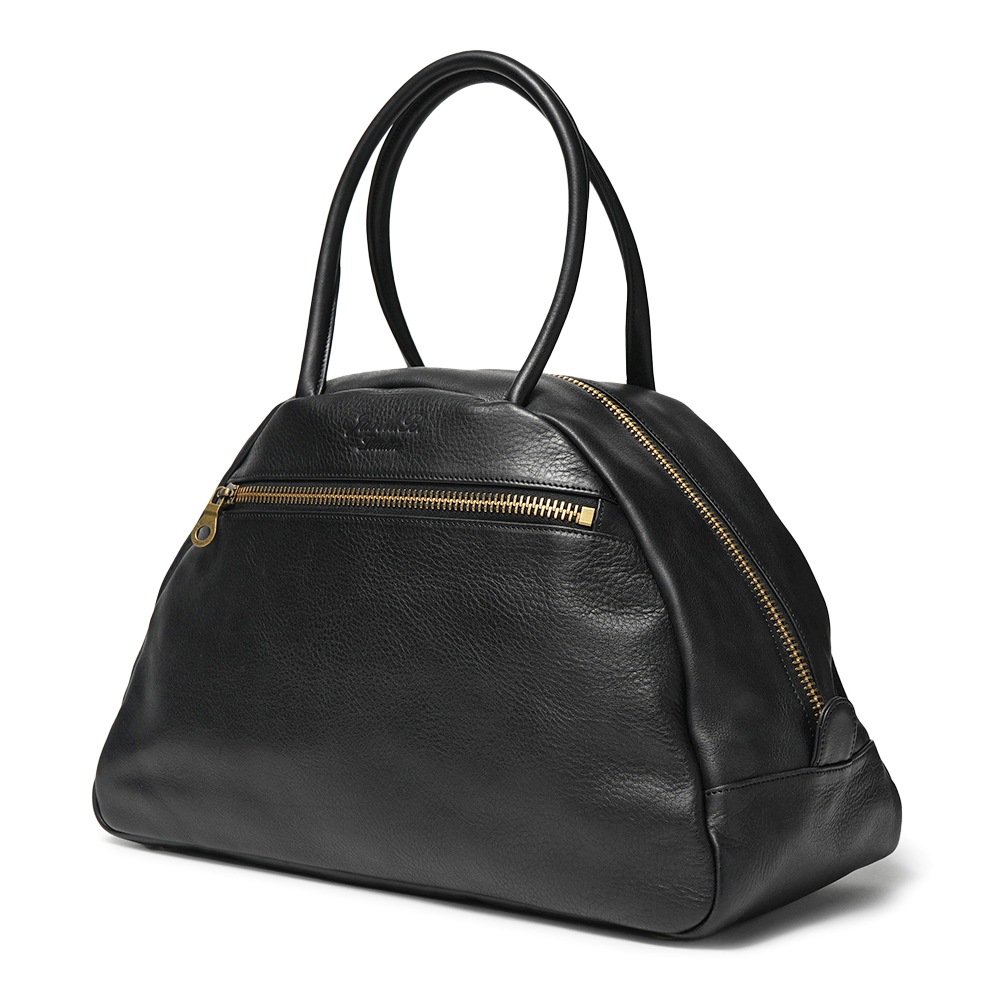 JAS M.B. ジャス エムビー Mini Boston ミニ ボストン ヌメオイルシュリンクレザー ボストンバッグ BLACK