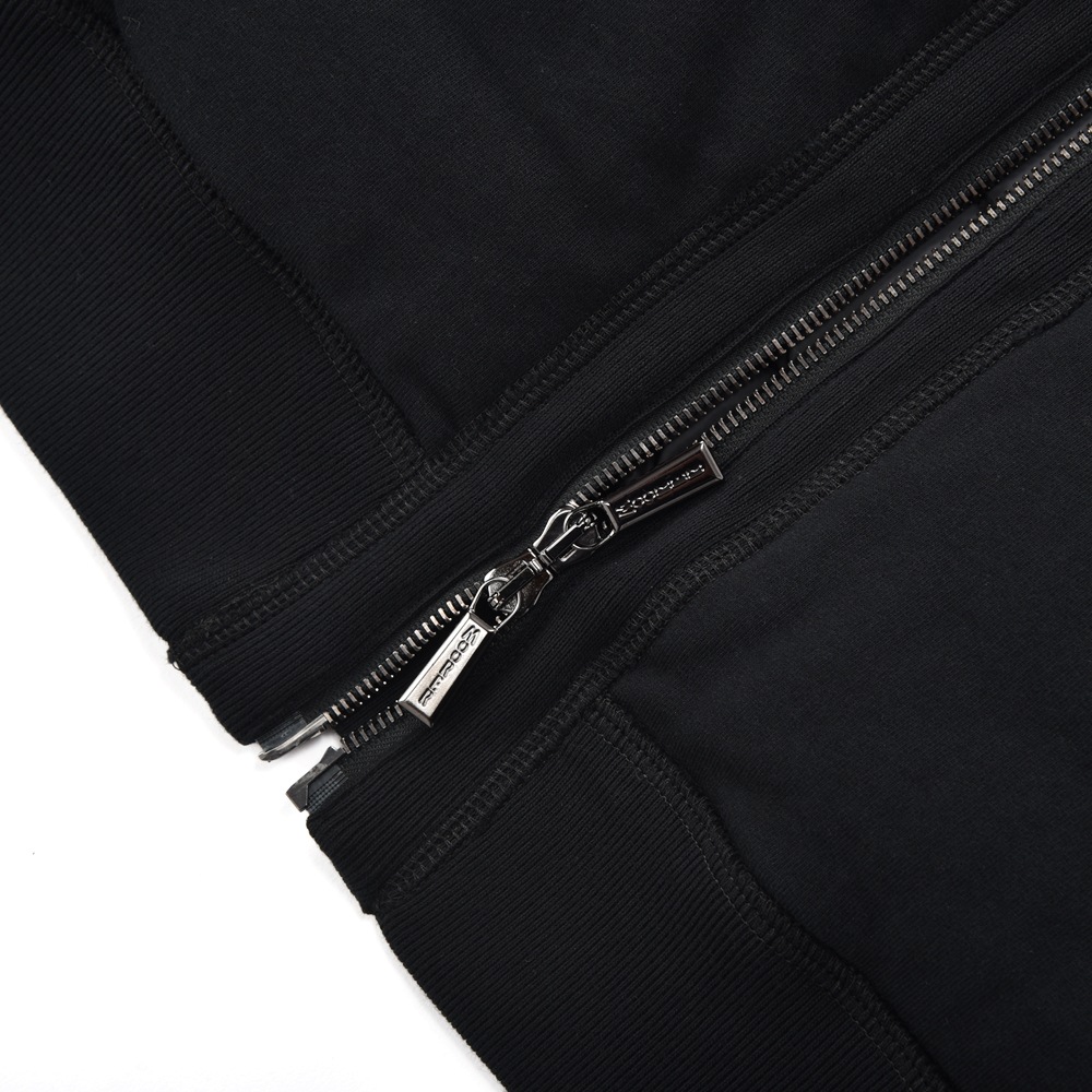 MOORER ムーレー CHIRICO-SF3 キリコ ライトダウン×スウェット フーデッドブルゾン BLACK