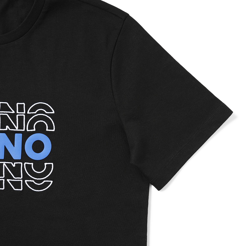 HERNO ヘルノ コンパクトジャージ ロゴ刺繍・プリント ショートスリーブ Tシャツ JG000195U-52000 BLACK