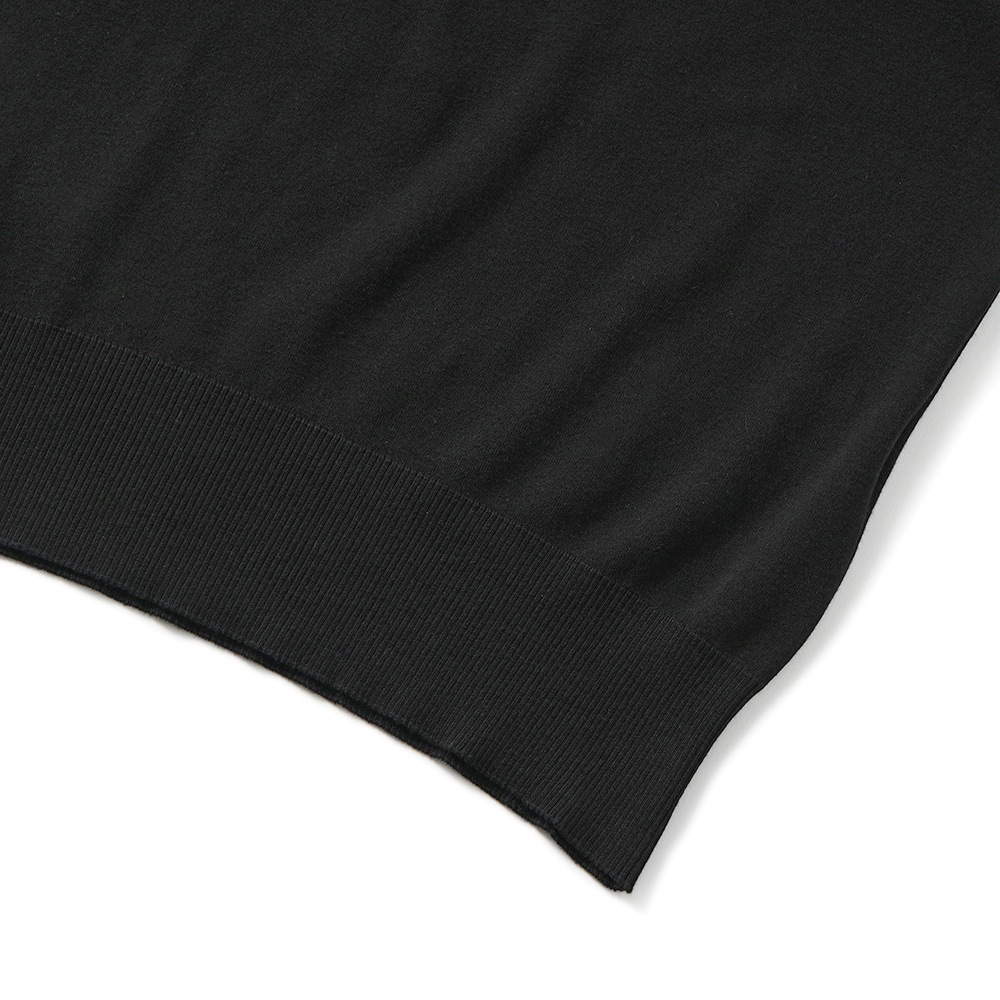 GICIPI ジチピ 2521P ARGENTO Cotone Soft アルジェーント クルーネック ５分袖 ニットソー NERO