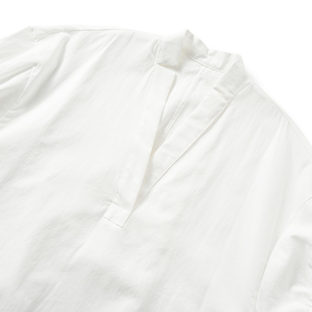 PROTAGONISTA プロタゴニスタ Gather Sleeve Skipper スキッパー シャツ PNT-SH-06 WHITE
