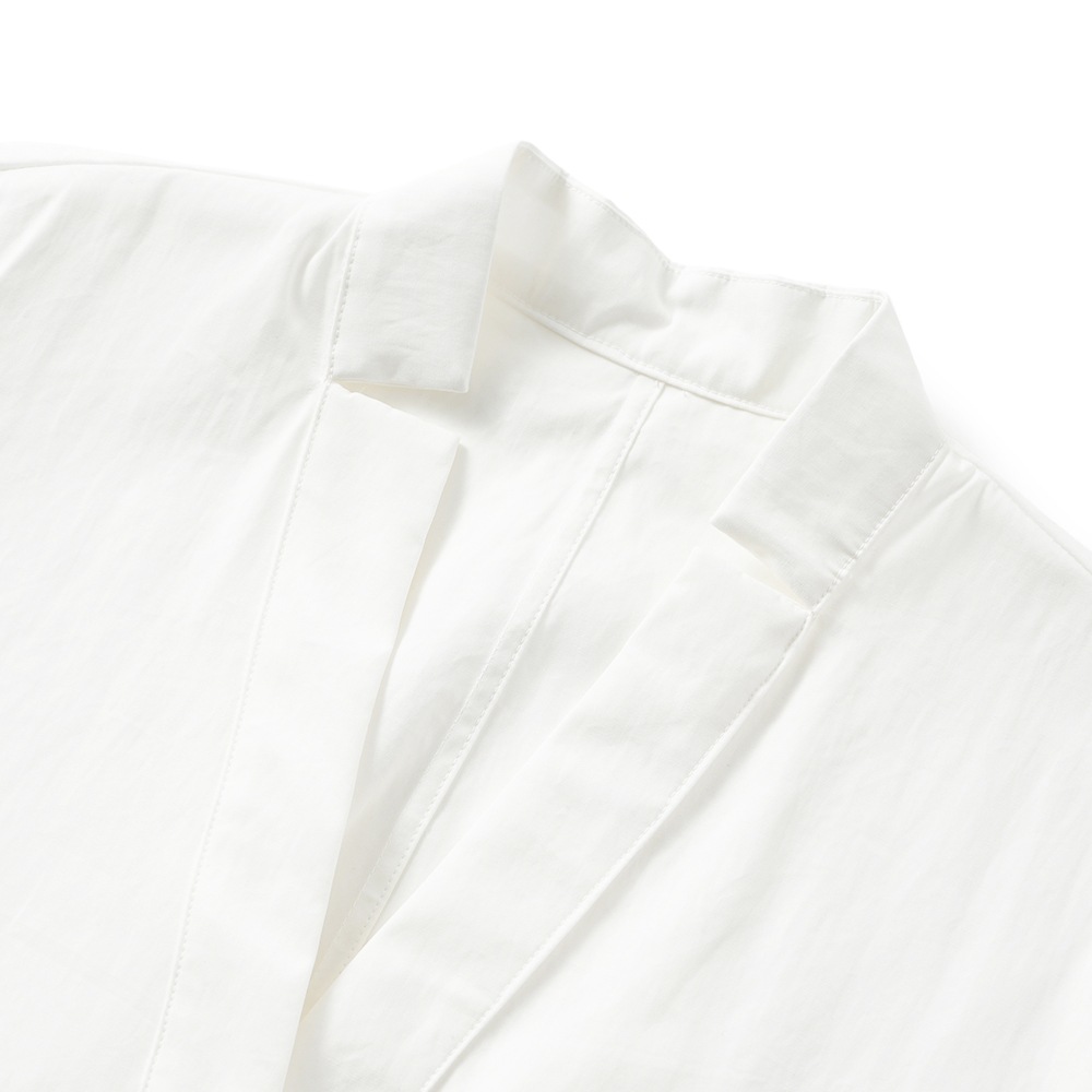 PROTAGONISTA プロタゴニスタ Gather Sleeve Skipper スキッパー シャツ PNT-SH-06 WHITE