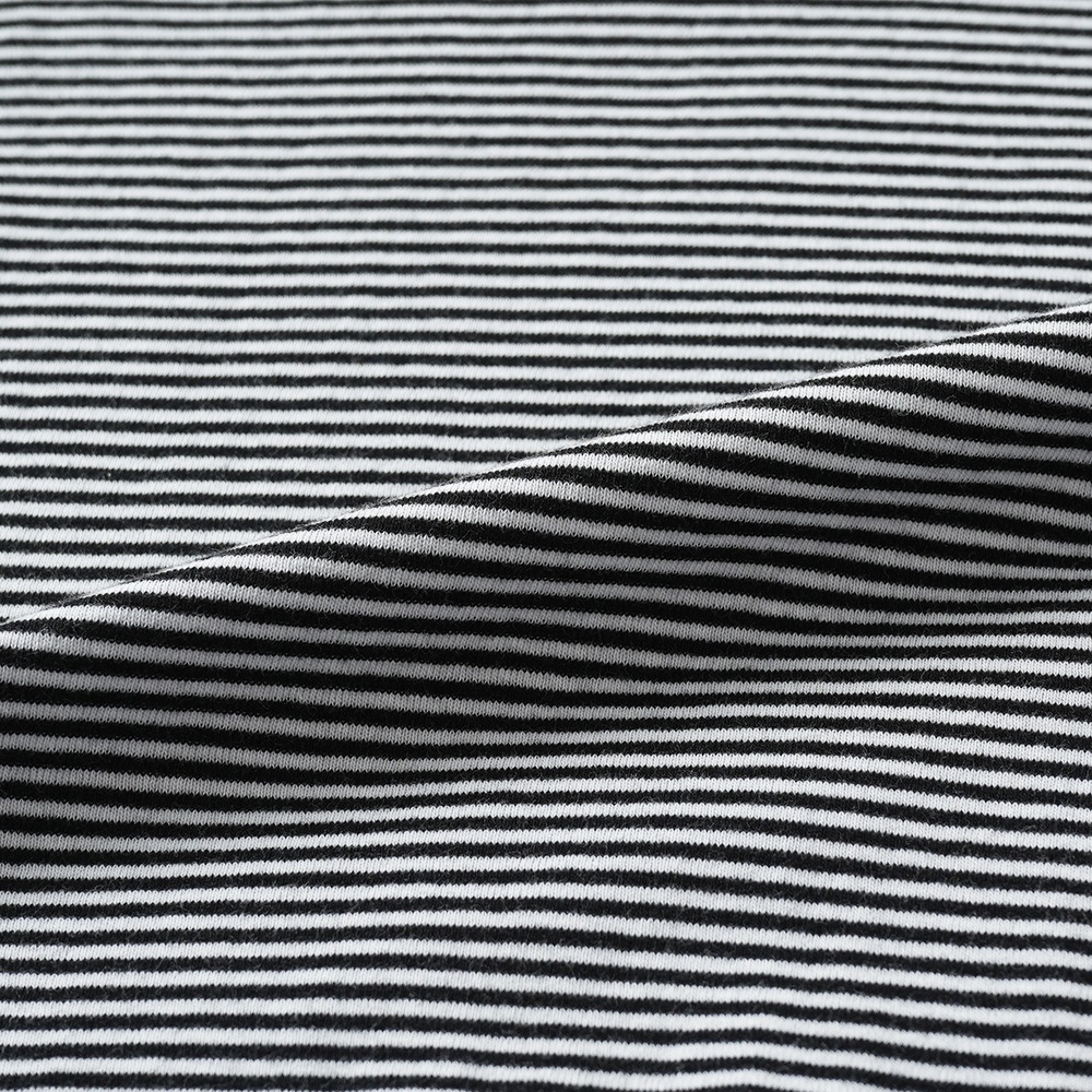 GICIPI ジチピ 2521P ARGENTO Cotone Soft アルジェーント クルーネック ５分袖 ニットソー NERO×BIANCO