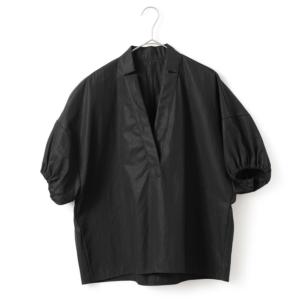 PROTAGONISTA プロタゴニスタ Gather Sleeve Skipper スキッパー シャツ PNT-SH-06 BLACK