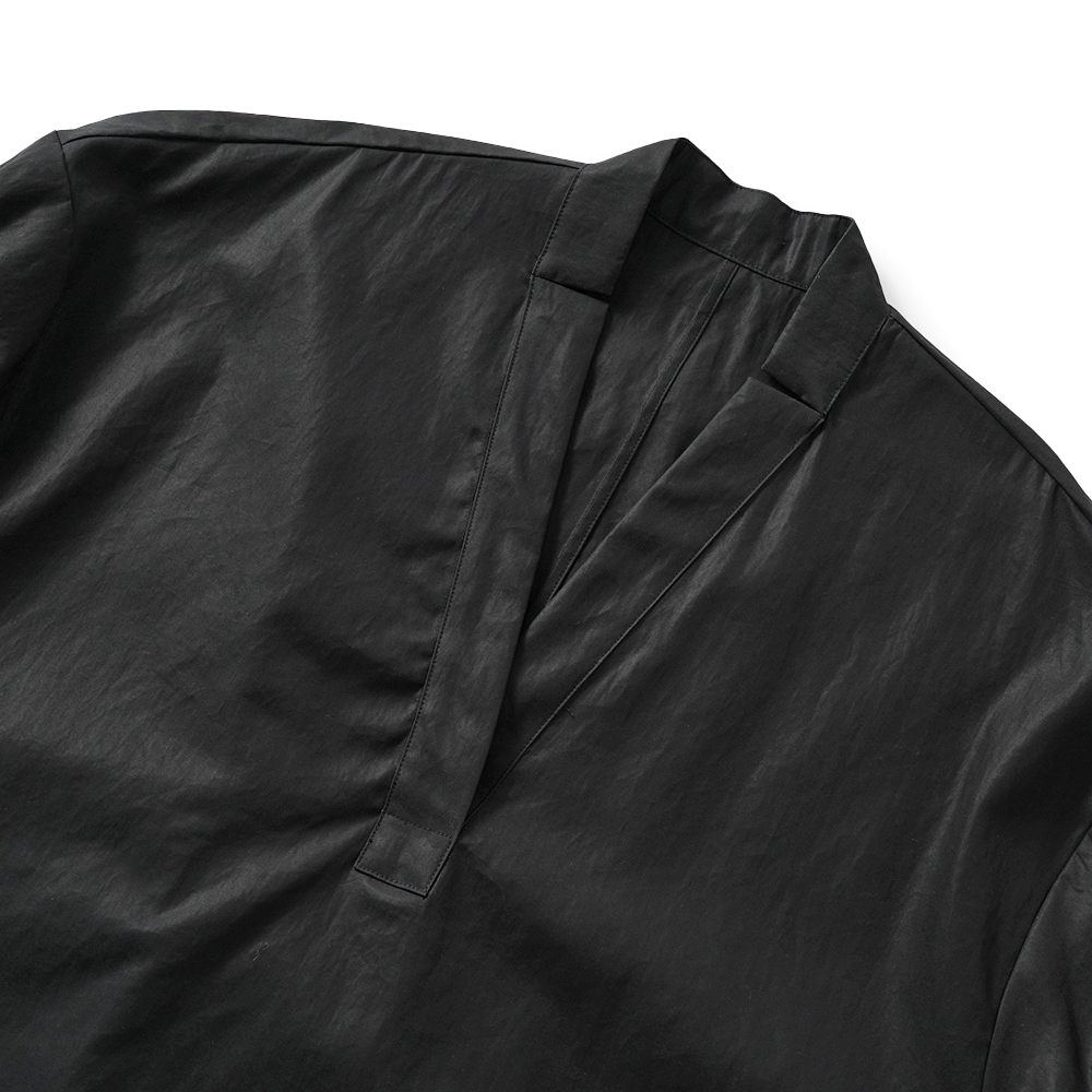 PROTAGONISTA プロタゴニスタ Gather Sleeve Skipper スキッパー シャツ PNT-SH-06 BLACK