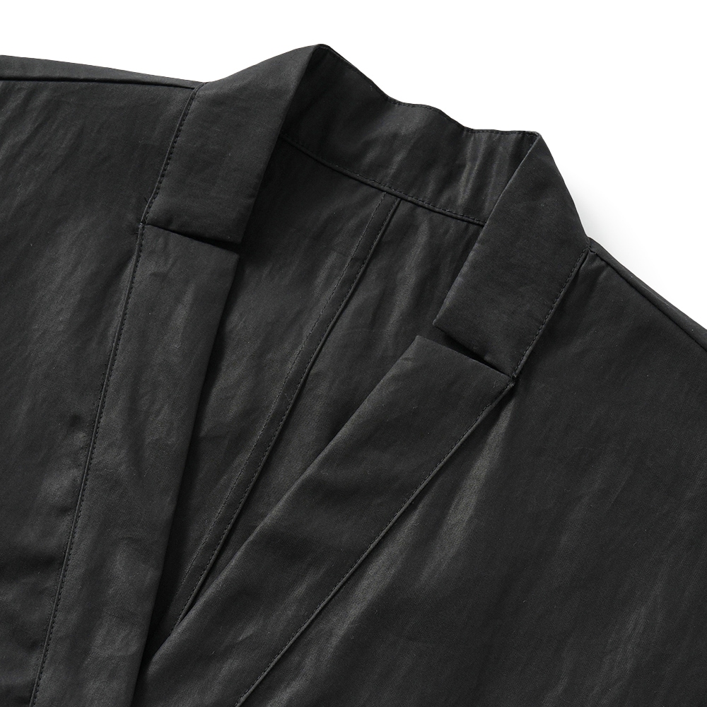 PROTAGONISTA プロタゴニスタ Gather Sleeve Skipper スキッパー シャツ PNT-SH-06 BLACK