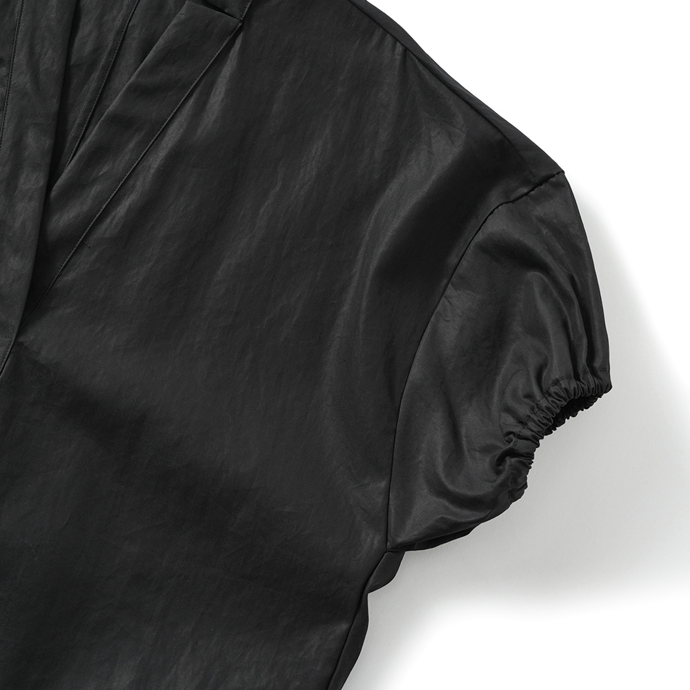PROTAGONISTA プロタゴニスタ Gather Sleeve Skipper スキッパー シャツ PNT-SH-06 BLACK