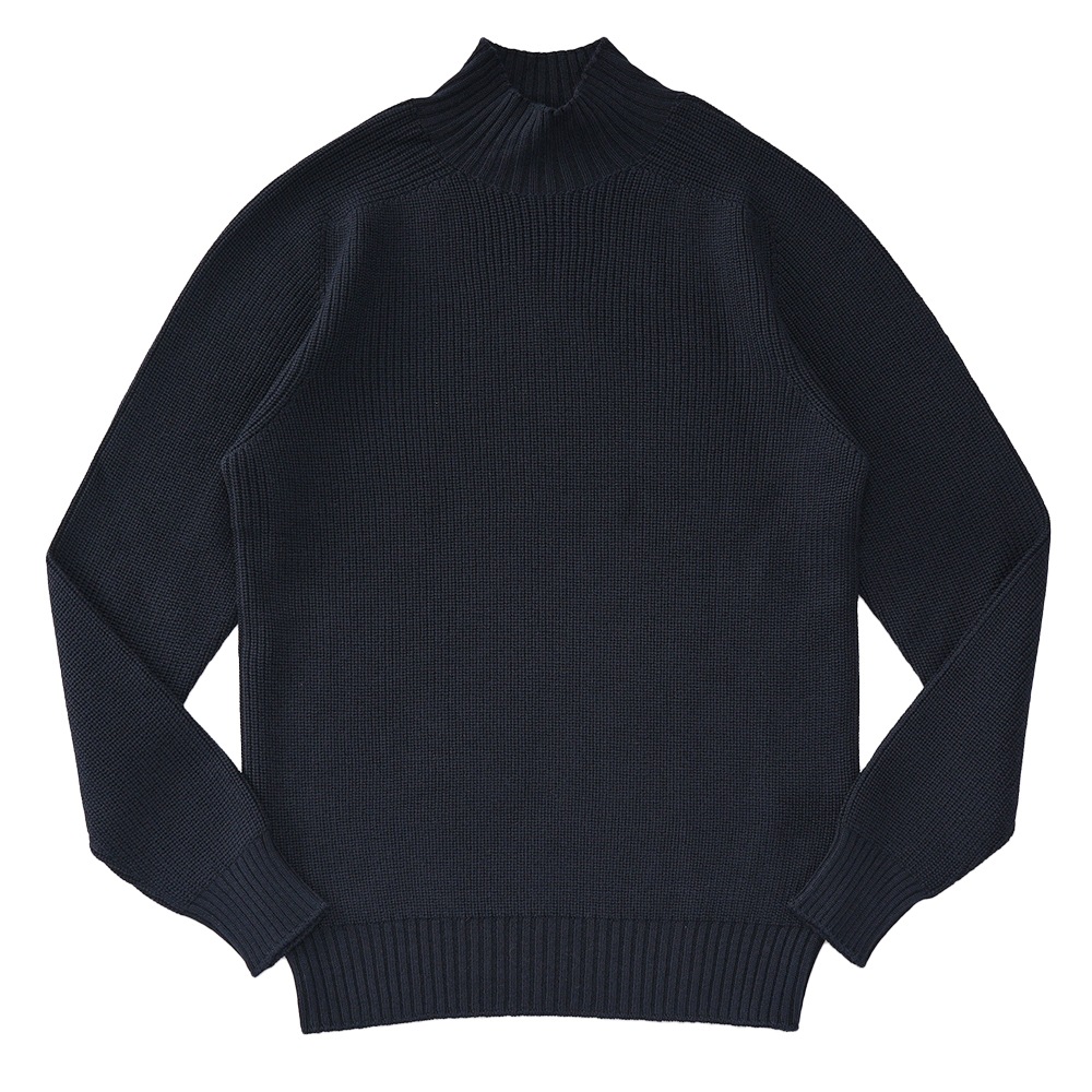 GRANSASSO グランサッソ レインウール モックネック ロングスリーブ