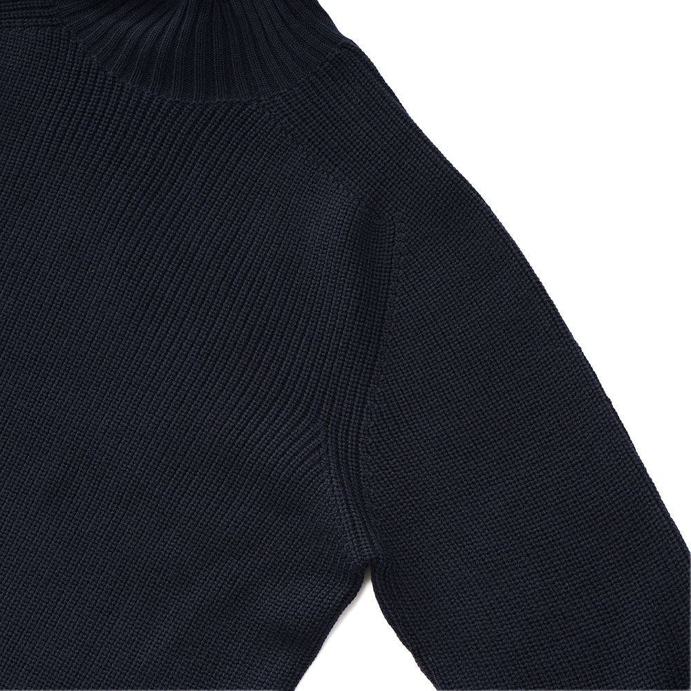 GRANSASSO グランサッソ レインウール モックネック ロングスリーブ