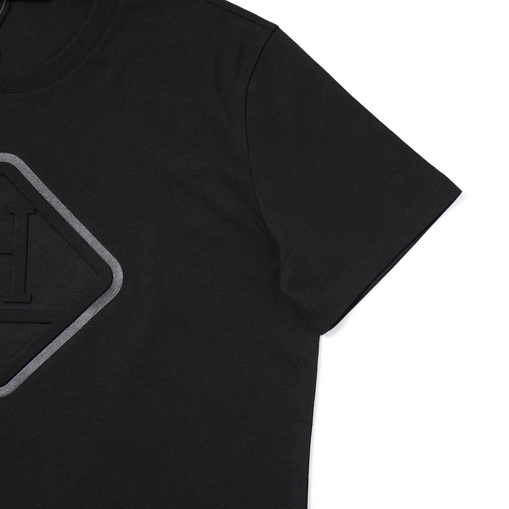 HERNO ヘルノ ライトベーシックジャージ エンボスロゴ ショートスリーブ Tシャツ JG000210U-52066 BLACK