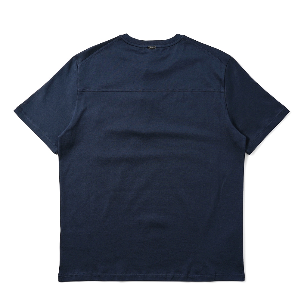 HERNO ヘルノ スーパーファインコットンジャージ モノグラムポケット ショートスリーブ Tシャツ JG000219U-52016 NAVY