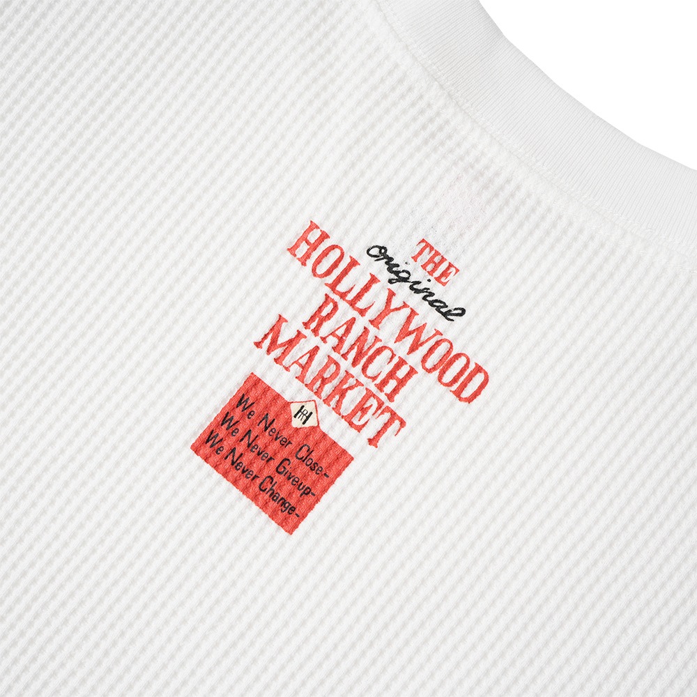 Hanes × HOLLYWOOD RANCH MARKET ヘインズ×ハリウッドランチマーケット Hanes × HRM EXCLUSIVE サーマルクルーネック 2パックTシャツ 1021250 NAVY