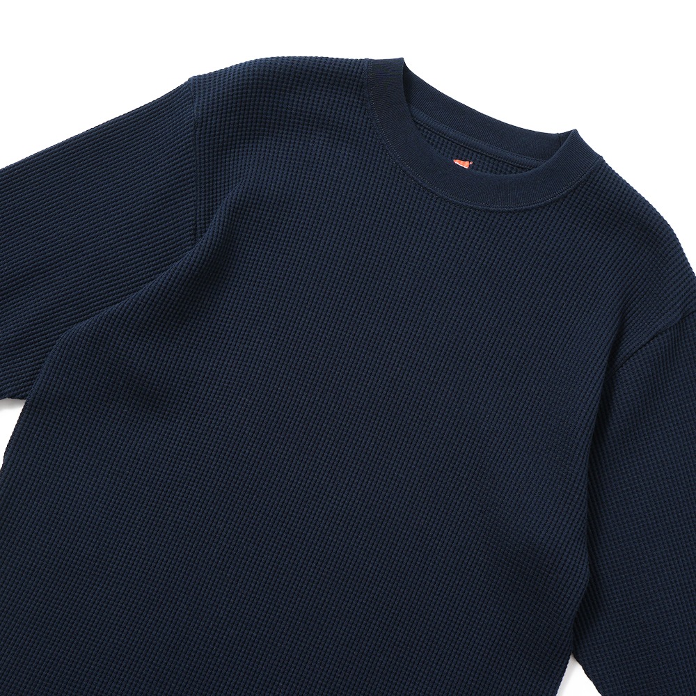 Hanes × HOLLYWOOD RANCH MARKET ヘインズ×ハリウッドランチマーケット Hanes × HRM EXCLUSIVE サーマルクルーネック 2パックTシャツ 1021250 NAVY