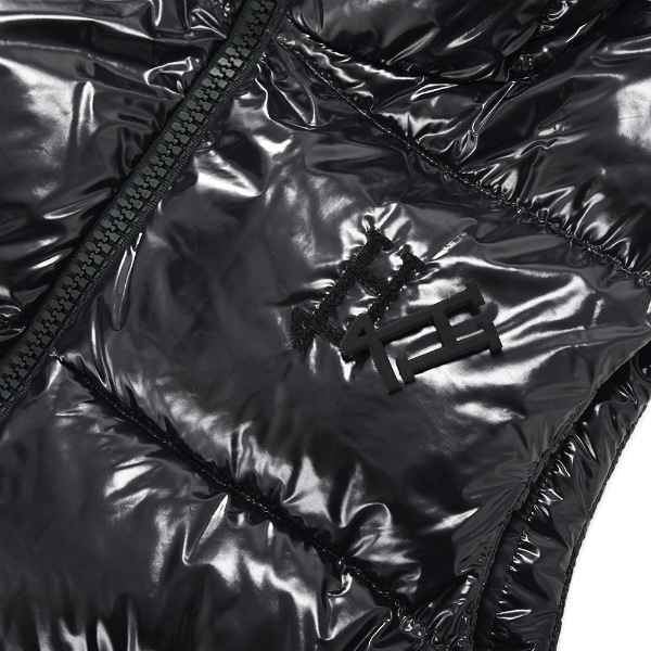 HERNO ヘルノ グロッシーコーティング フーデッドダウンベスト PI000860U/12220/TD BLACK