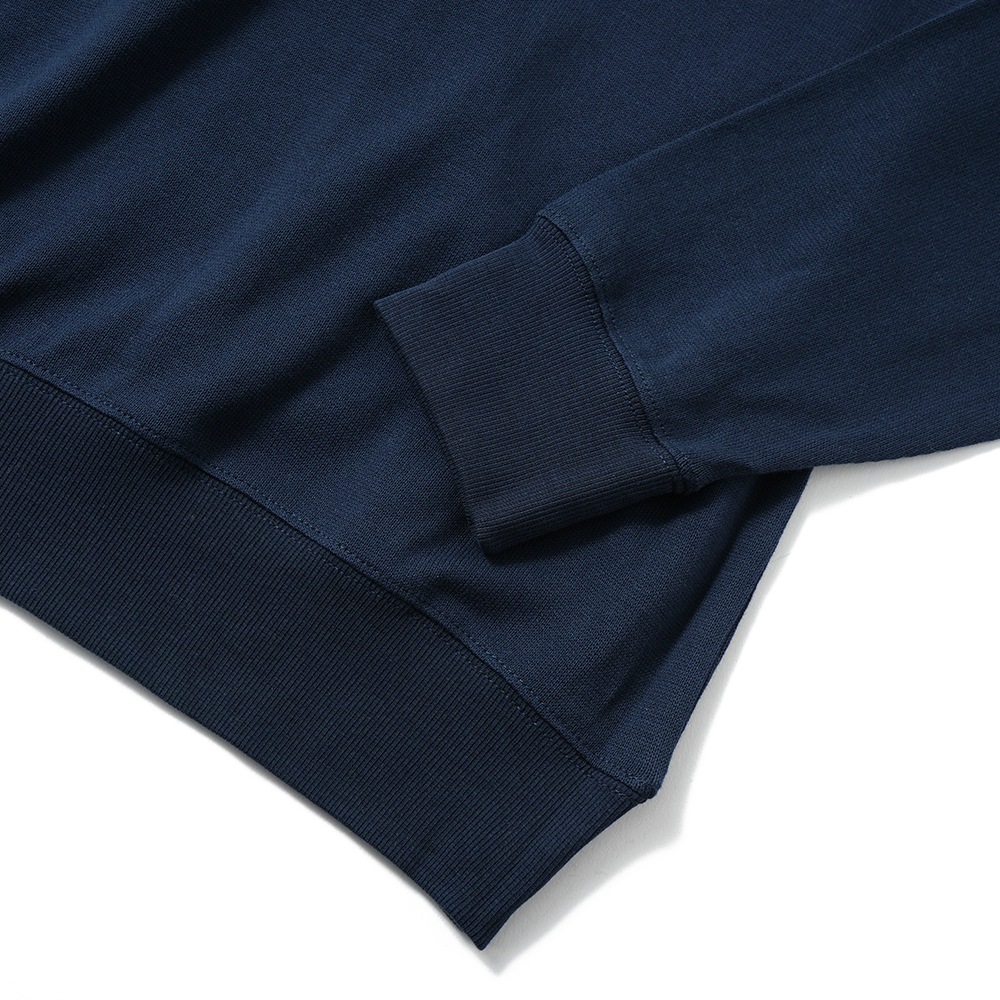 FRUIT OF THE LOOM×BLUE BLUE フルーツオブザルーム×ブルーブルー ニットライククルーネックポケットシャツ 1020033 NAVY