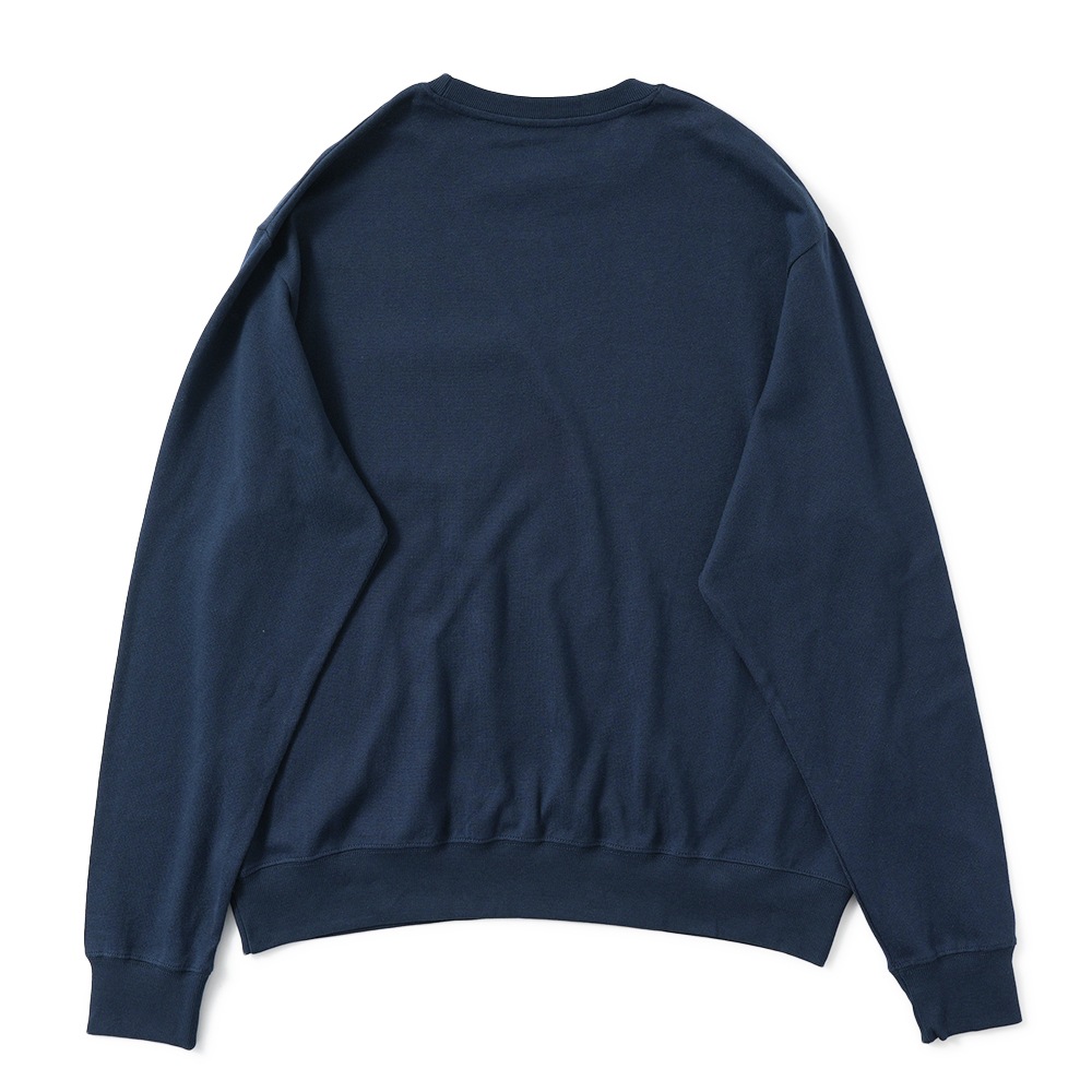 FRUIT OF THE LOOM×BLUE BLUE フルーツオブザルーム×ブルーブルー ニットライククルーネックポケットシャツ 1020033 NAVY