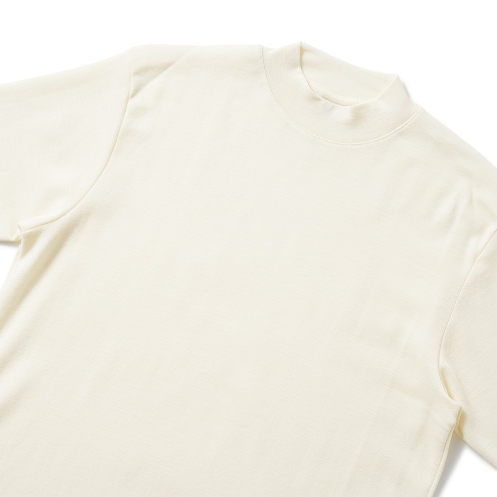 GICIPI ジチピ 2510A PROCIONE LANA SETA プロチョーネ クルーネックウール・シルク混ニットソー Panna