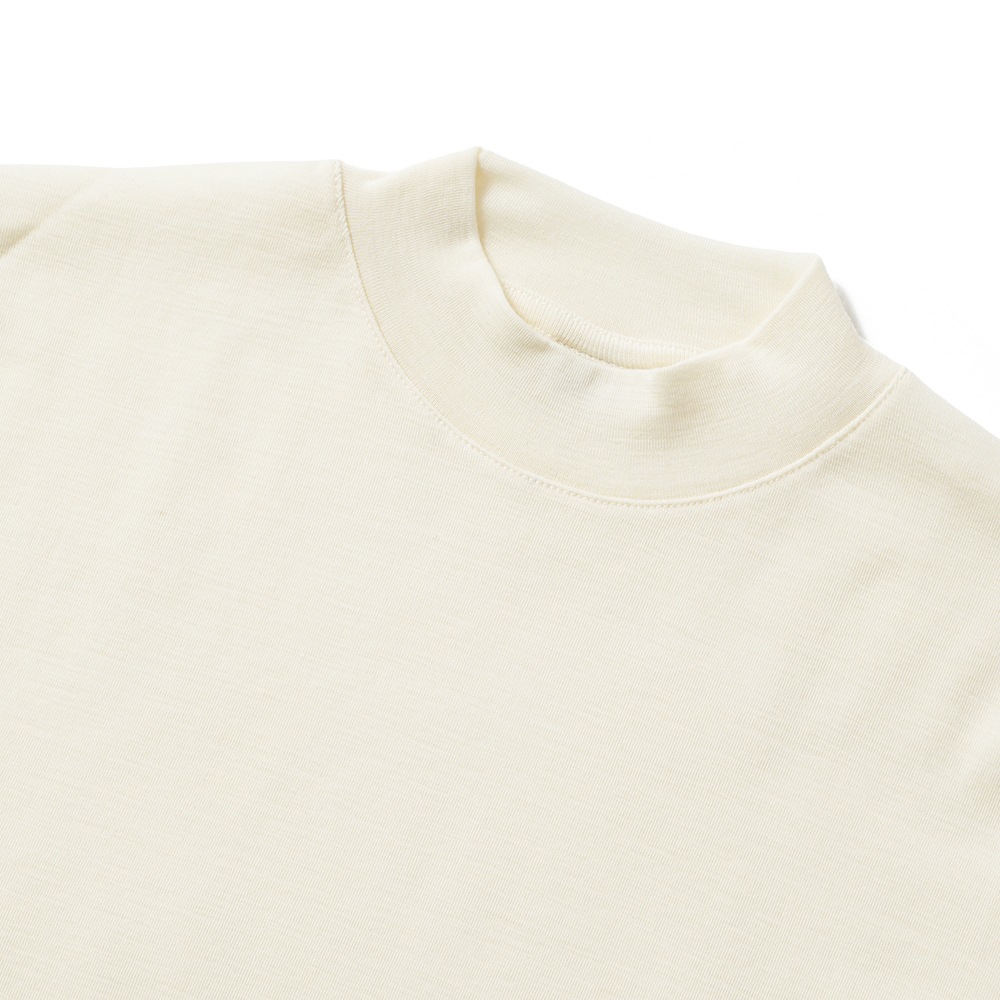 GICIPI ジチピ 2510A PROCIONE LANA SETA プロチョーネ クルーネックウール・シルク混ニットソー Panna