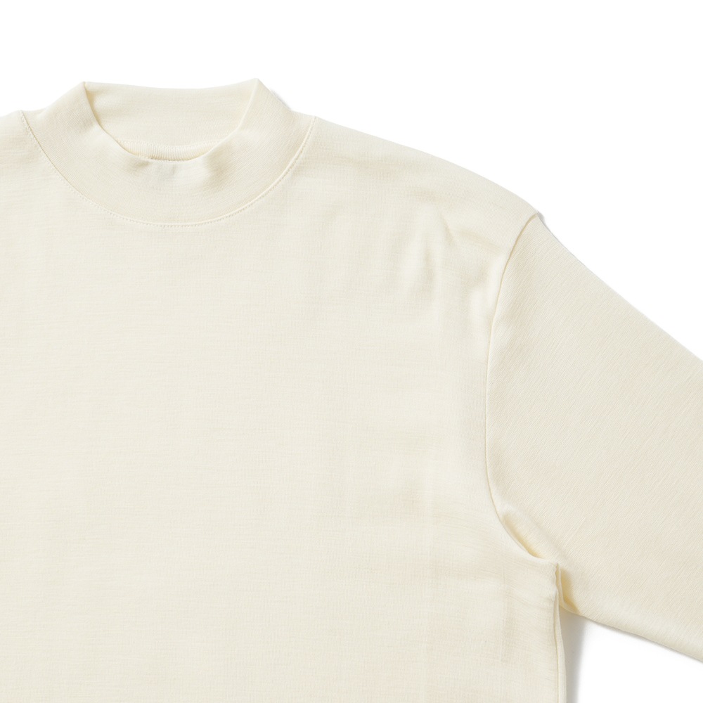 GICIPI ジチピ 2510A PROCIONE LANA SETA プロチョーネ クルーネックウール・シルク混ニットソー Panna