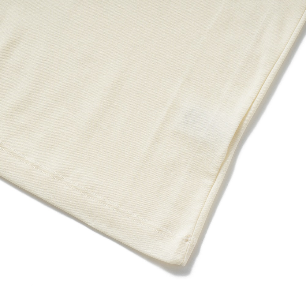 GICIPI ジチピ 2510A PROCIONE LANA SETA プロチョーネ クルーネックウール・シルク混ニットソー Panna