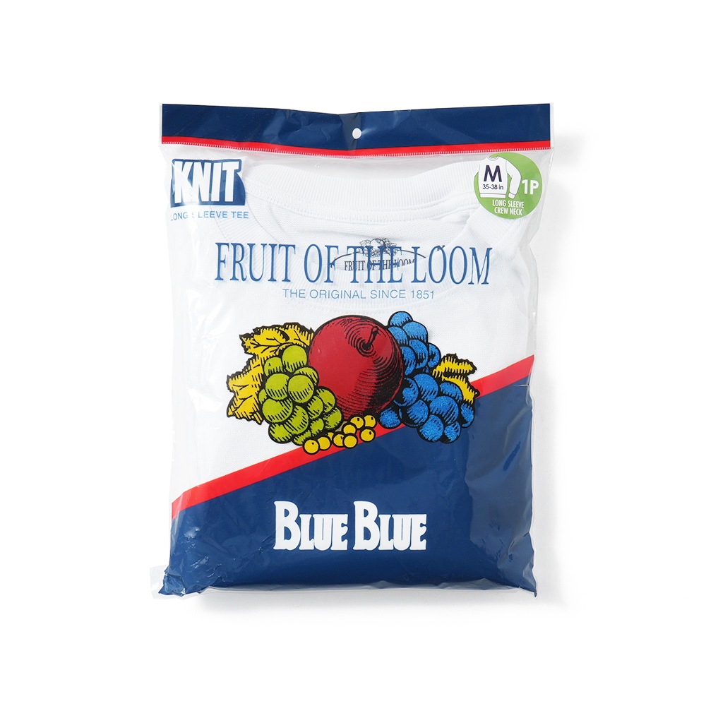 FRUIT OF THE LOOM×BLUE BLUE フルーツオブザルーム×ブルーブルー ニットライククルーネックポケットシャツ 1020033 WHITE