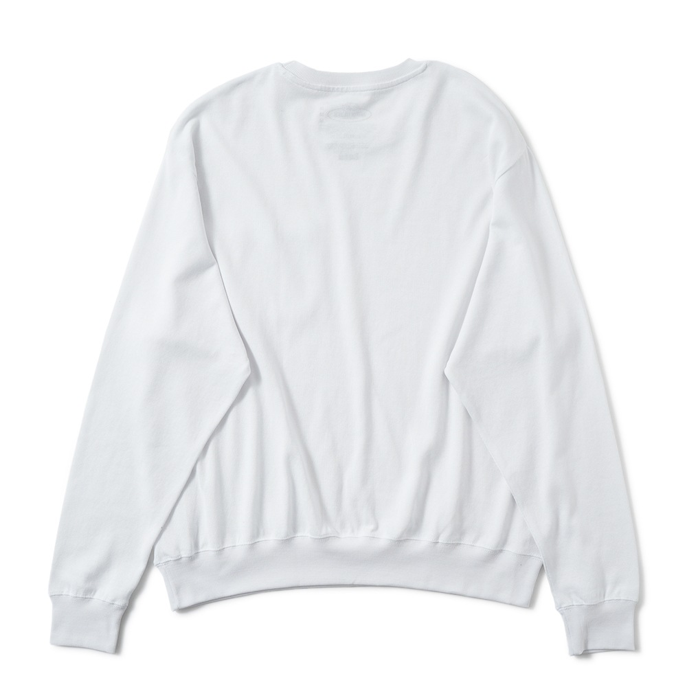 FRUIT OF THE LOOM×BLUE BLUE フルーツオブザルーム×ブルーブルー ニットライククルーネックポケットシャツ 1020033 WHITE