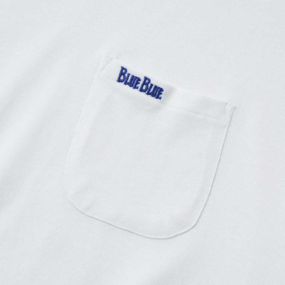 FRUIT OF THE LOOM×BLUE BLUE フルーツオブザルーム×ブルーブルー ニットライククルーネックポケットシャツ 1020033 WHITE