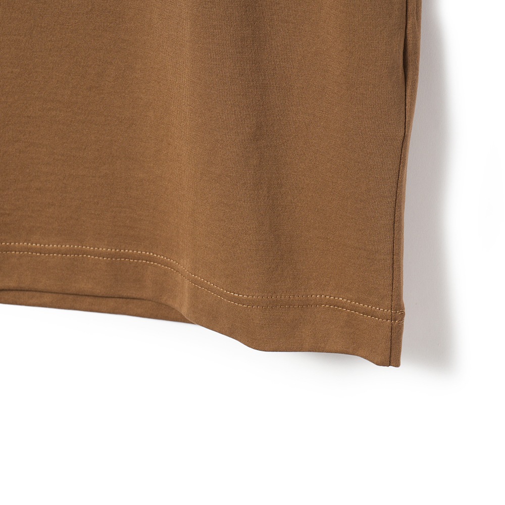 GICIPI ジチピ 2414P ACCIAIO JERSEY DOPPIO RITORTO アッチャーイオ ジャージ ドッピオ リトルト 双糸ジャージ VネックノースリーブTシャツ CAMEL