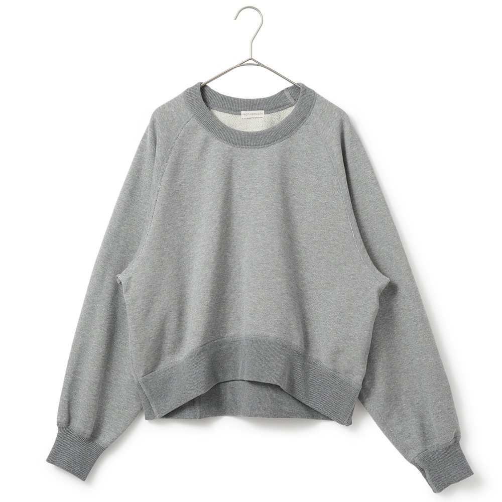 PROTAGONISTA プロタゴニスタ ショートスウェットプルオーバー PNT-CT-53 GREY