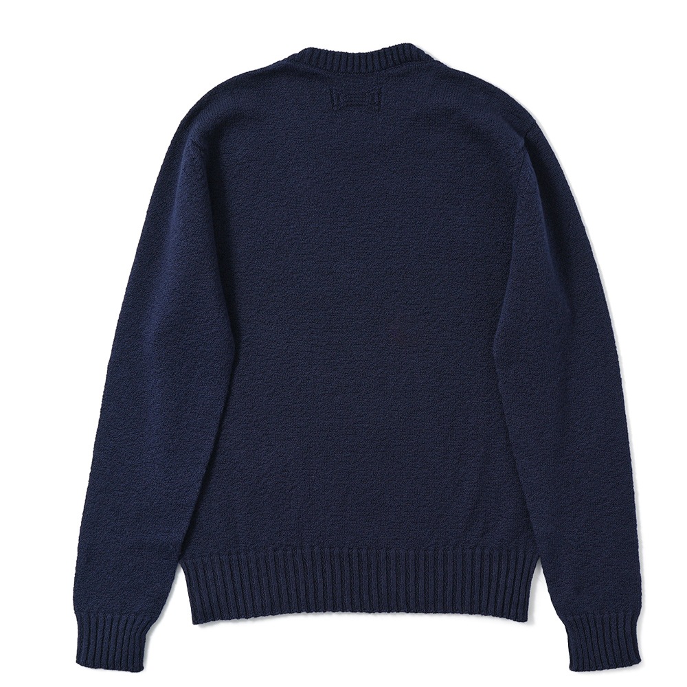 Drumohr ドルモア 8ゲージ コットン クルーネック ニット D8C103SSL NAVY