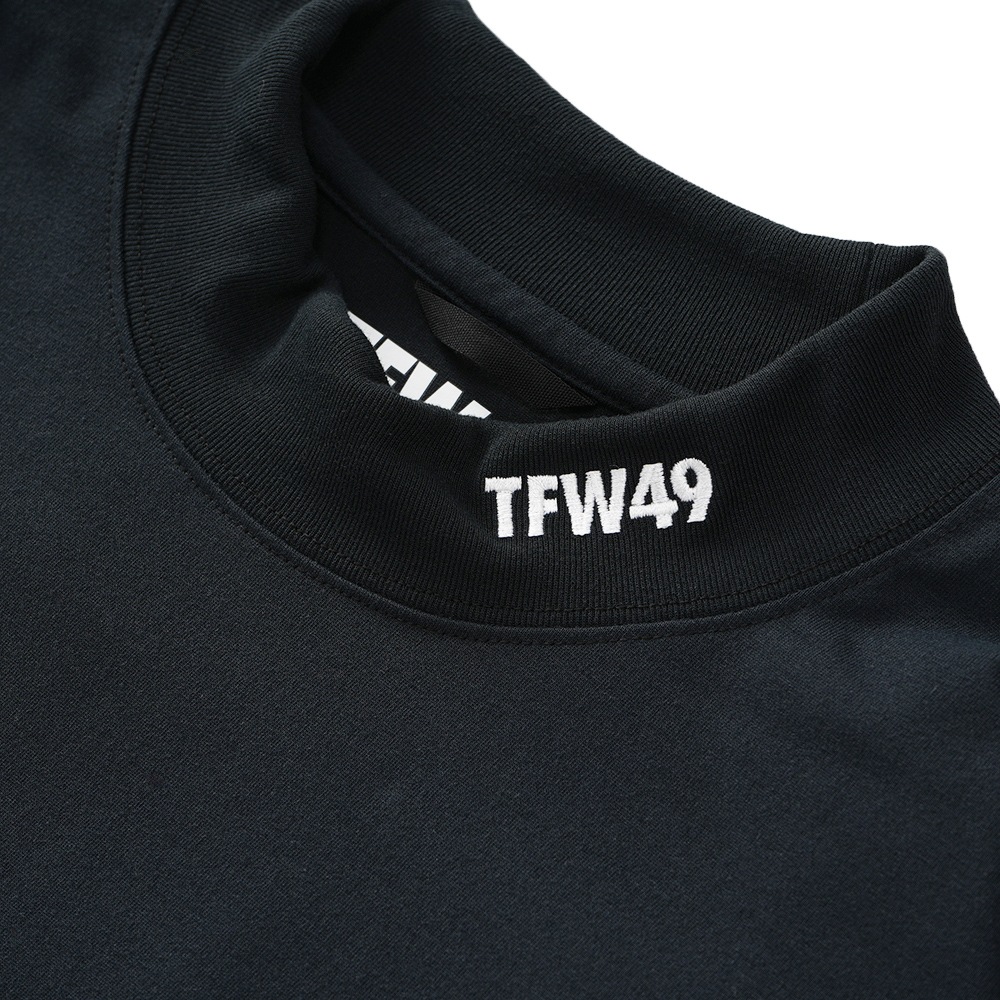 TFW49 ハーフモックネック ロングT ブラックL ゴルフ