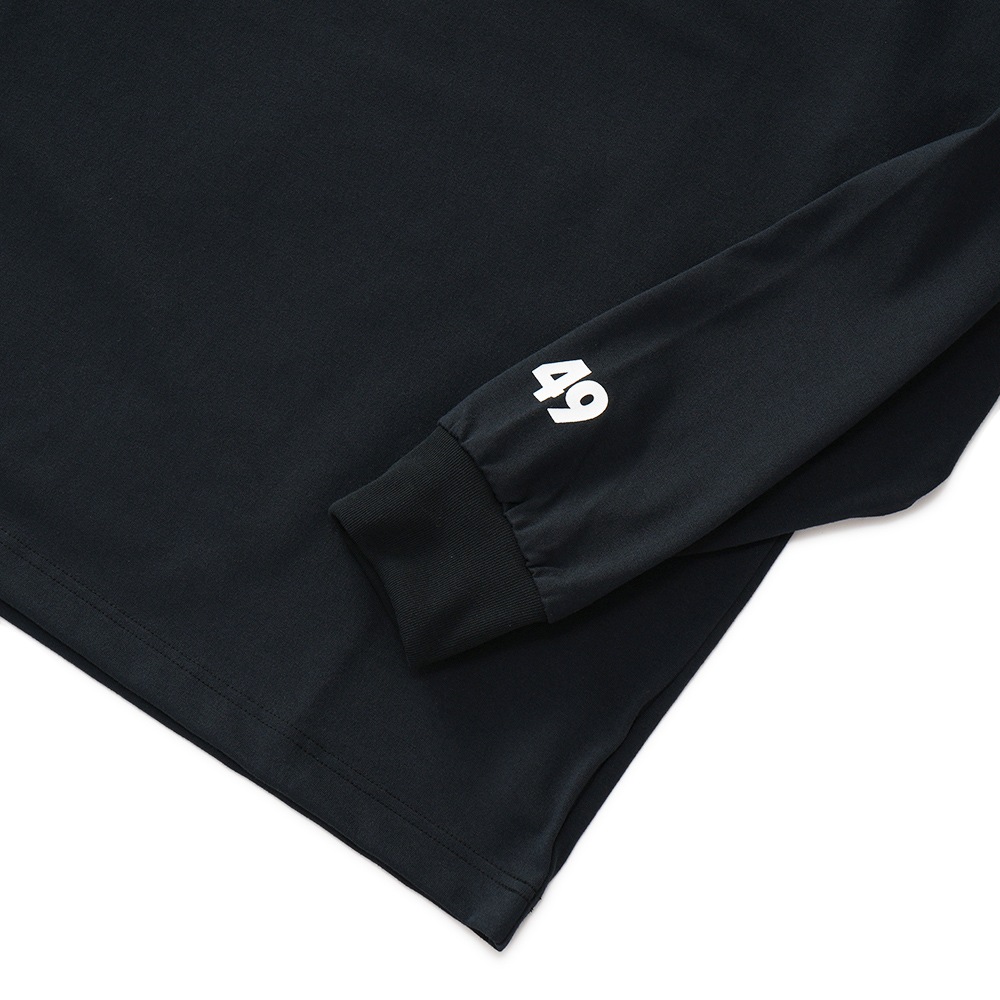 TFW49 ハーフモックネック ロングT ブラックL ゴルフ