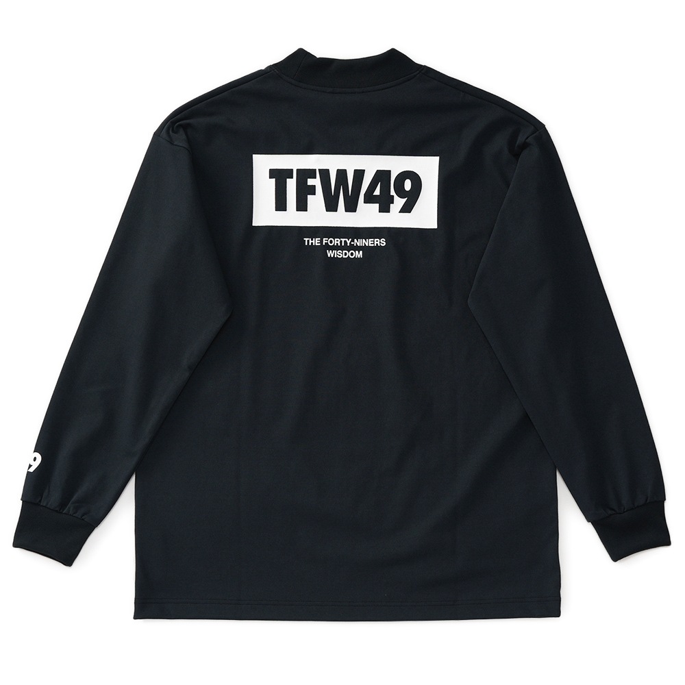 TFW49 ハーフモックネック ロングT ブラックL ゴルフ