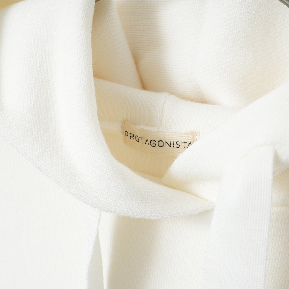 PROTAGONISTA プロタゴニスタ ニット フーディー PNT-KT-56 WHITE