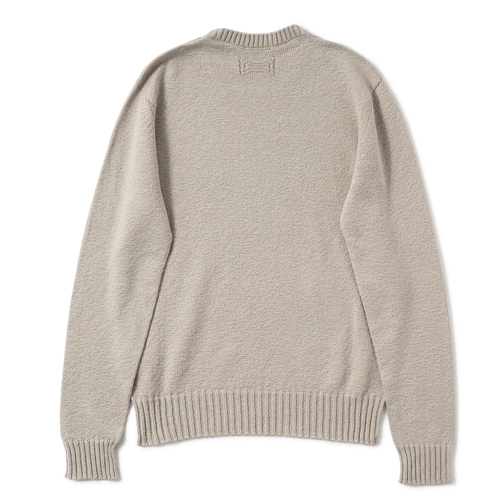 Drumohr ドルモア 8ゲージ コットン クルーネック ニット D8C103SSL GREIGE