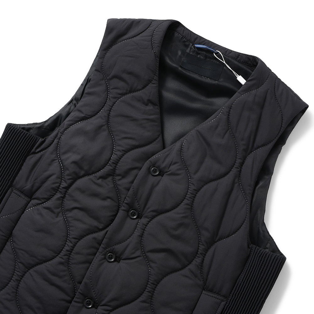 junhashimoto ジュンハシモト QUILTING INNER VEST キルティング インナー ベスト 1042520003 BLACK