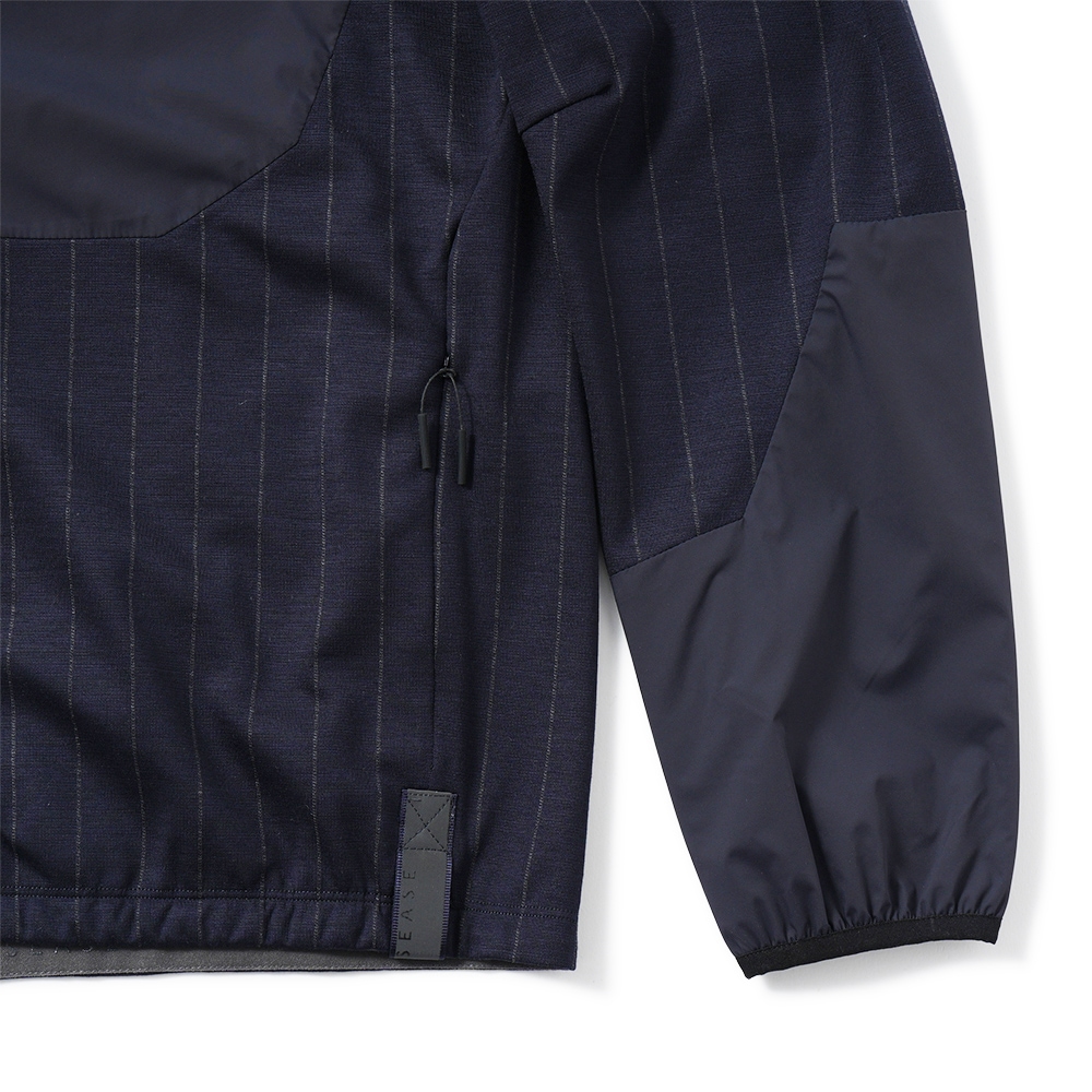 SEASE シーズ ZIPPED HOODIE HYBRID WH049/TJ232 ジップフーディ ハイブリッド B13 NAVY BLUE