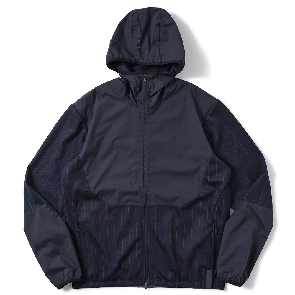 SEASE シーズ ZIPPED HOODIE HYBRID WH049/TJ232 ジップフーディ ハイブリッド B13 NAVY BLUE