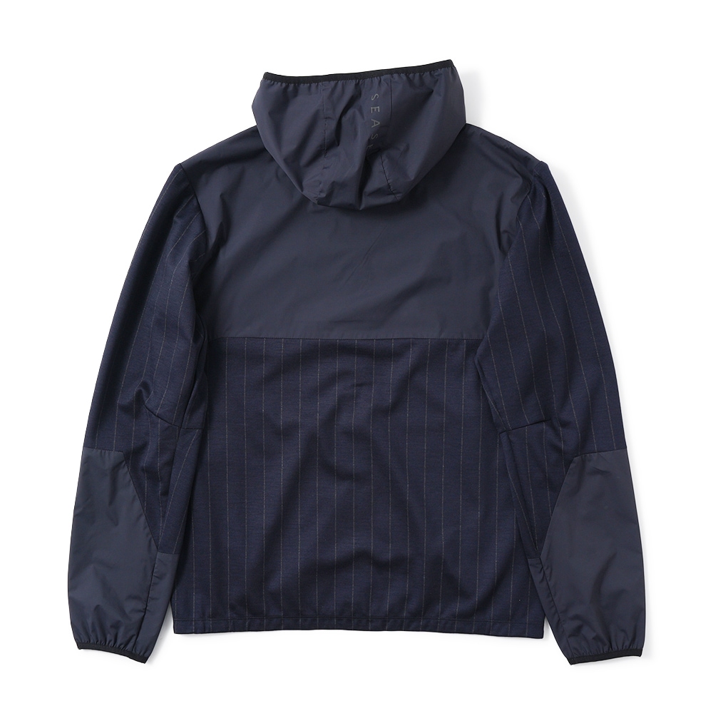 SEASE シーズ ZIPPED HOODIE HYBRID WH049/TJ232 ジップフーディ ハイブリッド B13 NAVY BLUE