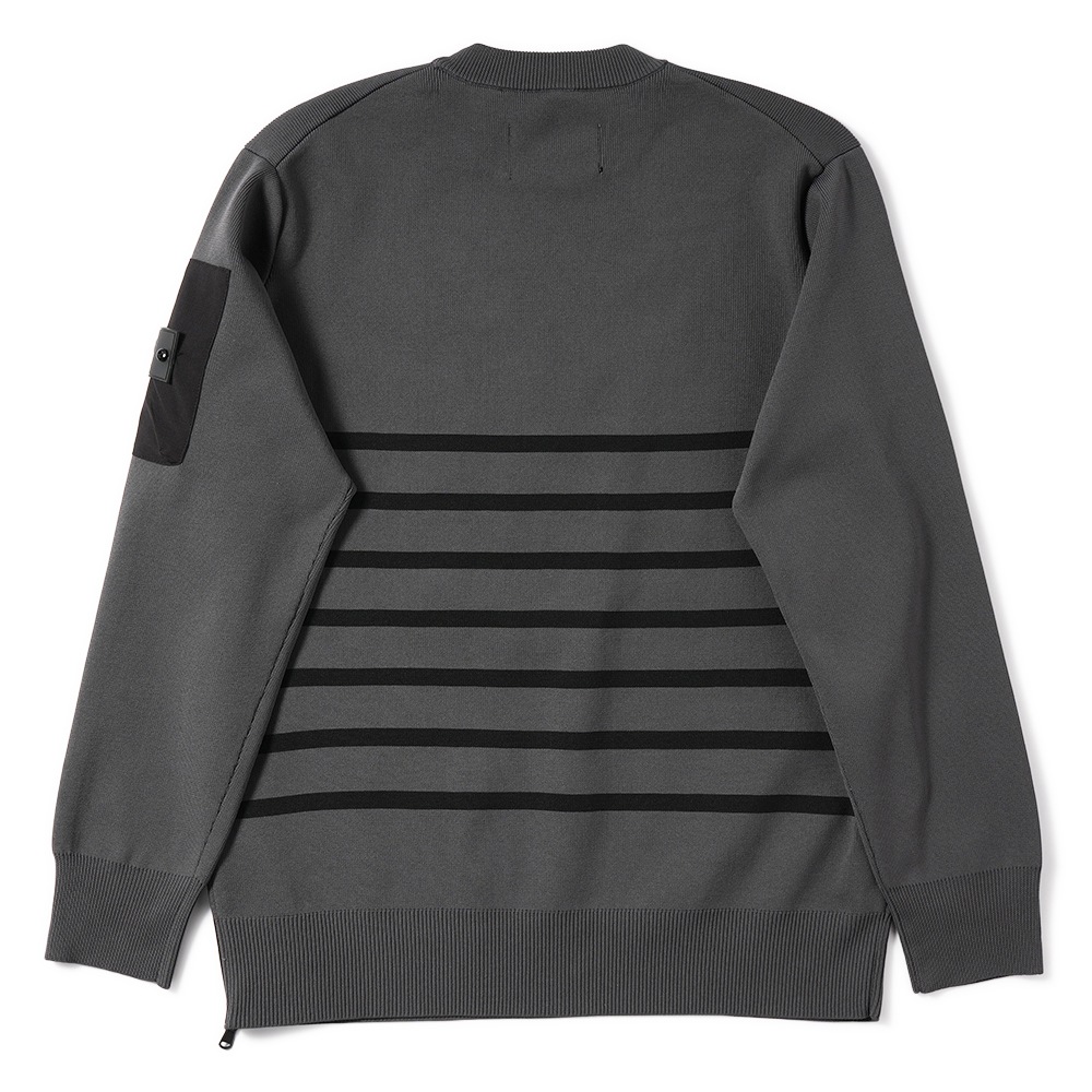 JUNHASHIMOTO ジュンハシモト JH+ CREW NECK BORDER クルーネック ボーダー 1092410031 GREY×BLACK