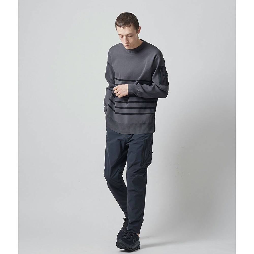 JUNHASHIMOTO ジュンハシモト JH+ CREW NECK BORDER クルーネック ボーダー 1092410031 GREY×BLACK