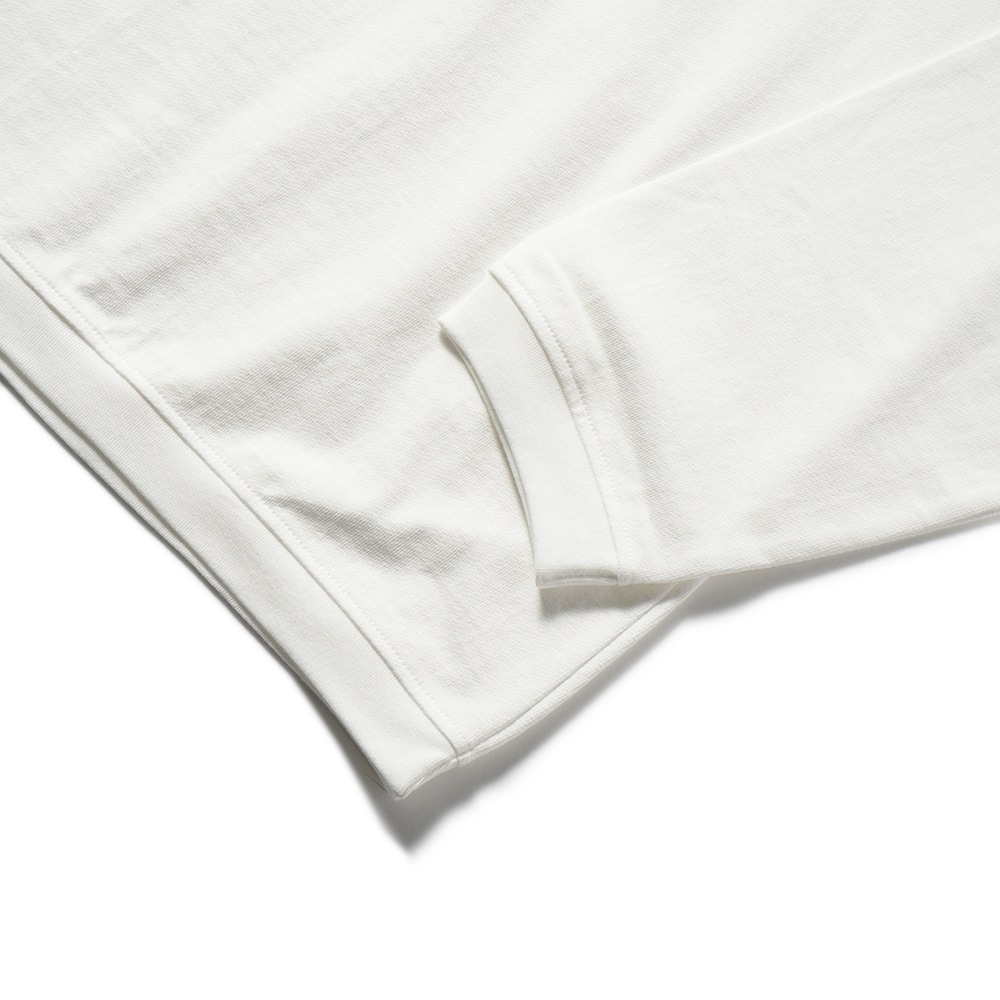 HOLLYWOOD RANCH MARKET ハリウッドランチマーケット Hエンブロイダリー ナローリブ ロングスリーブTシャツ 1006719 WHITE