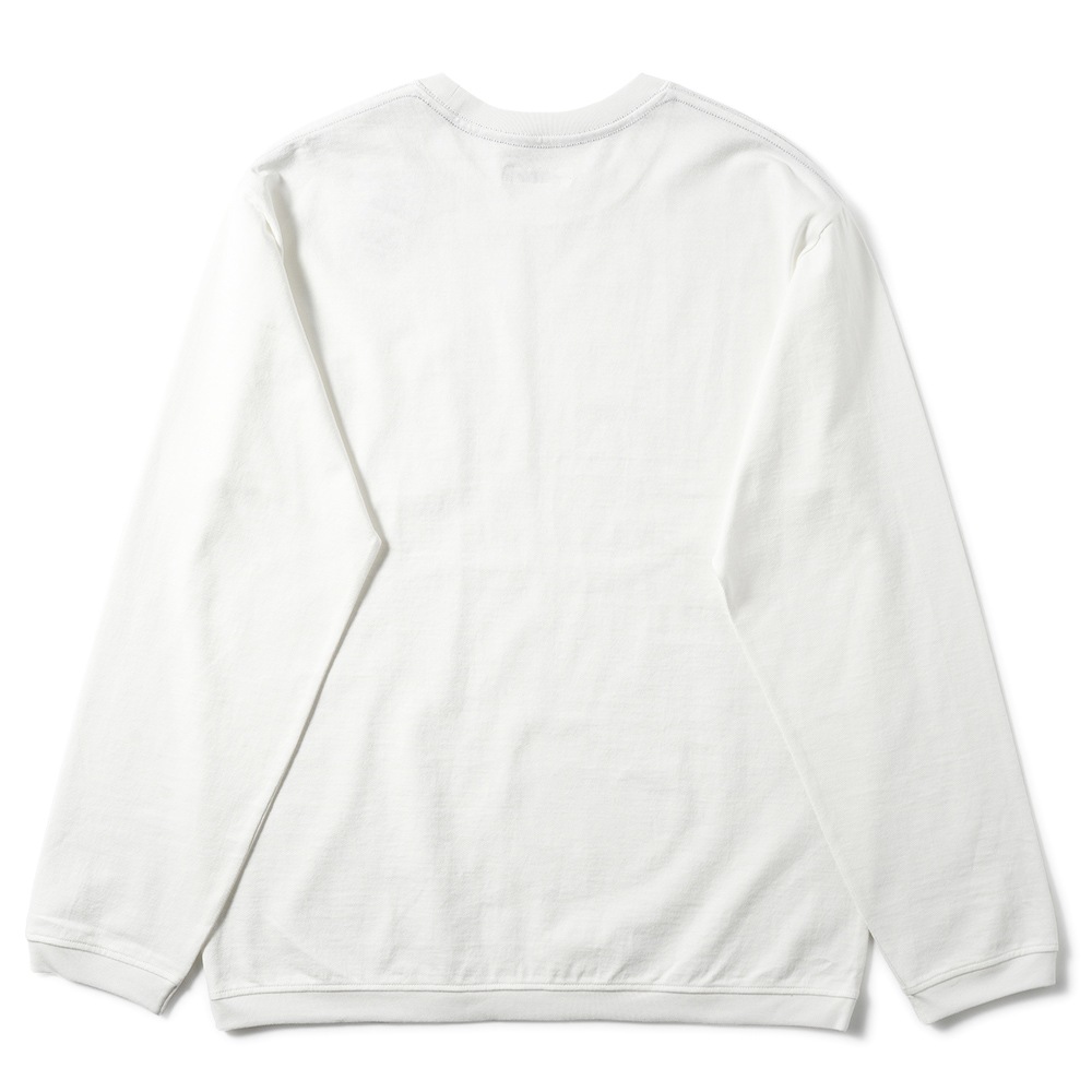 HOLLYWOOD RANCH MARKET ハリウッドランチマーケット Hエンブロイダリー ナローリブ ロングスリーブTシャツ 1006719 WHITE