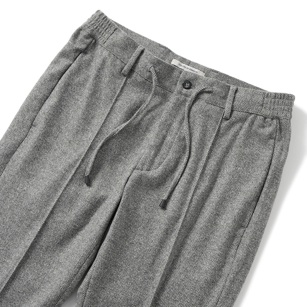 giab's ARCHIVIO ジャブスアルキヴィオ MASACCIO/M1 A26125 マサッチョ ウォッシャブルシルキーウール ドローコードパンツ H.GREY