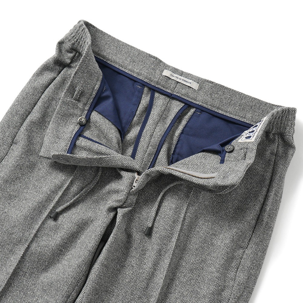 giab's ARCHIVIO ジャブスアルキヴィオ MASACCIO/M1 A26125 マサッチョ ウォッシャブルシルキーウール ドローコードパンツ H.GREY