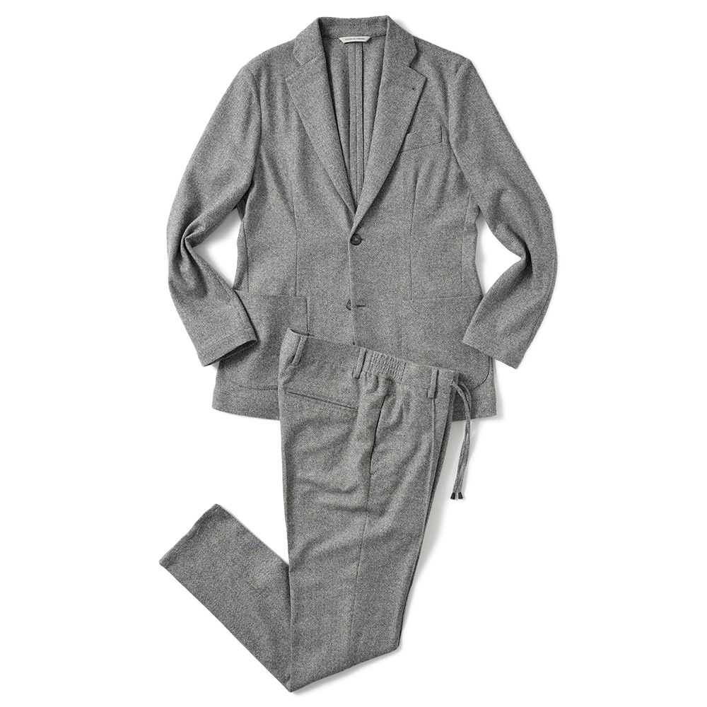 giab's ARCHIVIO ジャブスアルキヴィオ MASACCIO/M1 A26125 マサッチョ ウォッシャブルシルキーウール ドローコードパンツ H.GREY