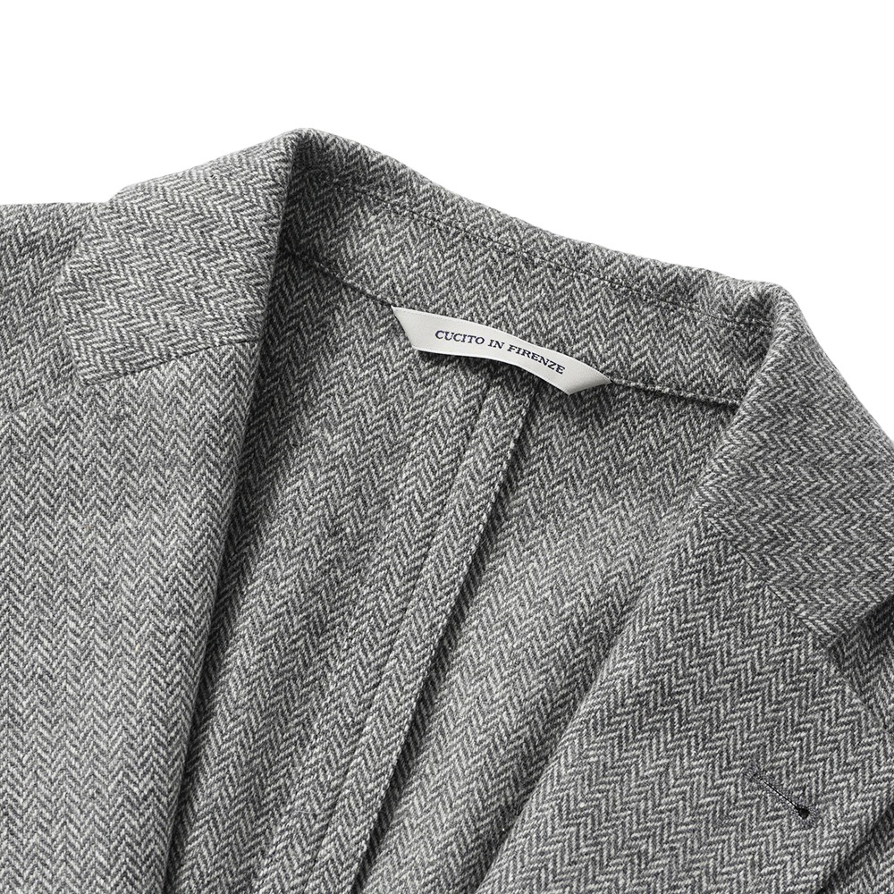 giab's ARCHIVIO ジャブスアルキヴィオ STROZZI/L A26125 ストロッツィ ウォッシャブルシルキーウール 2B ジャケット H.GREY