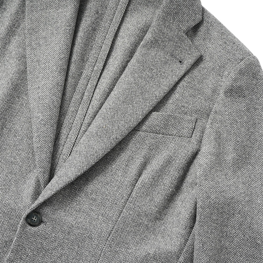 giab's ARCHIVIO ジャブスアルキヴィオ STROZZI/L A26125 ストロッツィ ウォッシャブルシルキーウール 2B ジャケット H.GREY