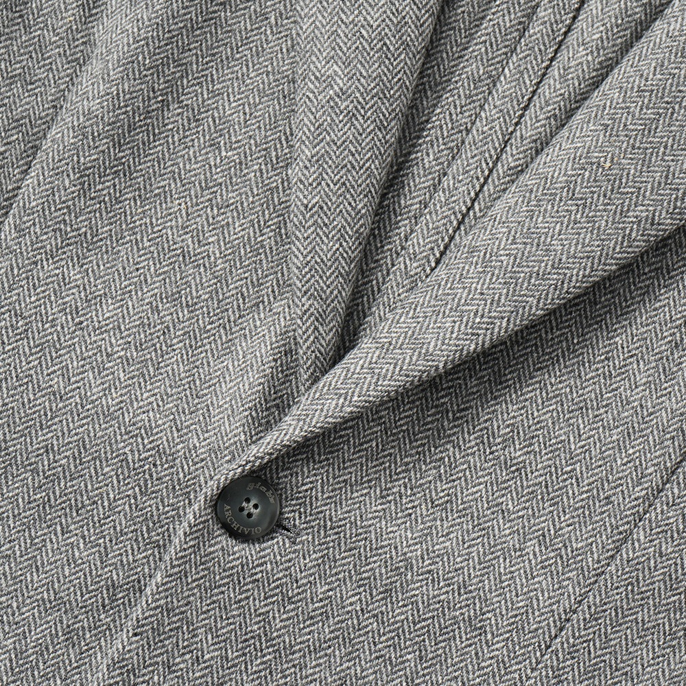 giab's ARCHIVIO ジャブスアルキヴィオ STROZZI/L A26125 ストロッツィ ウォッシャブルシルキーウール 2B ジャケット H.GREY