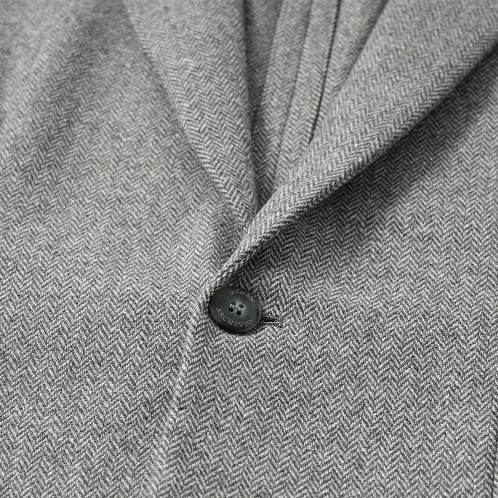 giab's ARCHIVIO ジャブスアルキヴィオ STROZZI/L A26125 ストロッツィ ウォッシャブルシルキーウール 2B ジャケット H.GREY